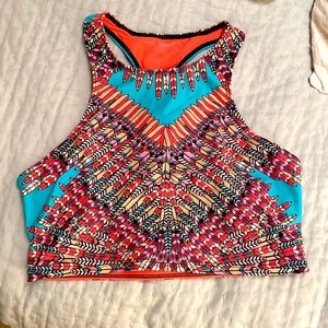 Mara Hoffman Sports Bra in Skybird